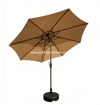 Outdoor Patio Center Pole Umbrella, Waterproof Garden Parasol